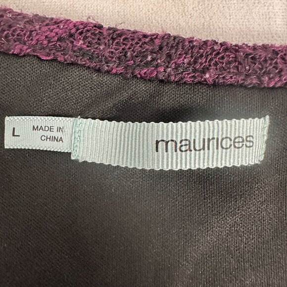 Maurices Womens Lace Cuff Layered Top Size Large - Picture 4 of 6